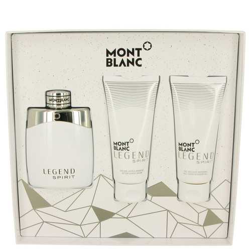 Montblanc Legend Spirit by Mont Blanc Gift Set -- 3.3 oz Eau De Toilette Spray + 3.3 oz After Shave Balm + 3.3 oz Shower Gel (Men)